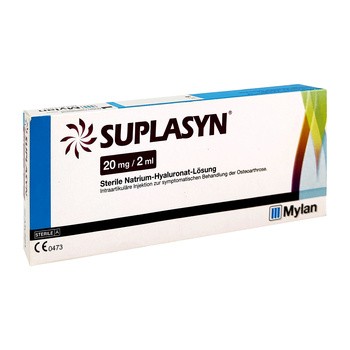 Suplasyn, 20 mg/2 ml, roztwór sterylny hialuronianu sodu (Import równoległy, Pharmapoint), 1 ampułko-strzykawka