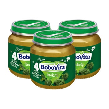 Zestaw 3 x BoboVita, brokuły, 4 m+, 125 g