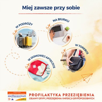 Oscillococcinum na przeziębienie i grypę, granulki, 12 pojemników jednodawkowych po 1 g