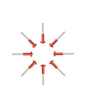 Curaprox CPS 07, szczoteczki międzyzębowe, czerwone, wkłady uzupełniające, 8 szt.