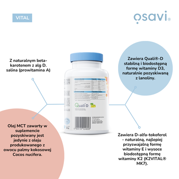 Osavi Witaminy ADEK, kapsułki miękkie, 120 szt.