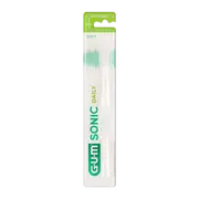 Gum Sonic Daily, wymienne końcówki do szczoteczki sonicznej, białe, 2 szt.