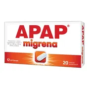 Apap migrena, 250 mg + 250 mg + 65 mg, tabletki powlekane, 10 szt.