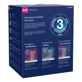 Canpol Lovi, elektryczny sterylizator parowy z suszarką, 1 szt.