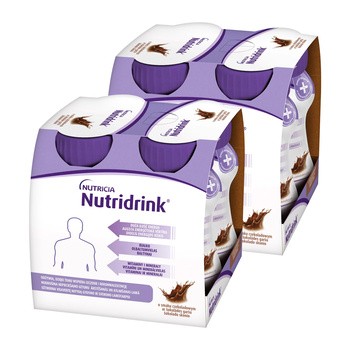 Zestaw 2x Nutridrink, smak czekoladowy, płyn, 4 x 125 ml