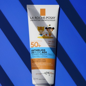La Roche-Posay Anthelios UVMUNE 400 DP, nawilżające mleczko do twarzy i ciała dla dzieci, SPF 50+, 250 ml