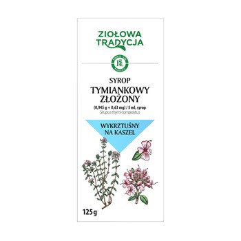 Ziołowa Tradycja Syrop tymiankowy złożony, (0,945 g + 0,63 mg)/5 ml, syrop, 125g