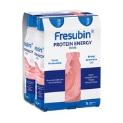 Fresubin Protein Energy Drink, płyn o smaku poziomkowym, 4 x 200 ml