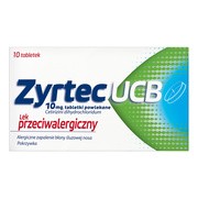 Zyrtec UCB, 10 mg, tabletki powlekane, 10 szt.