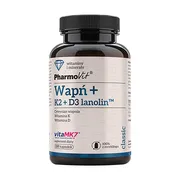 Pharmovit, Wapń + K2 + D3 lanolin, kapsułki, 120 szt.