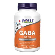 Now Foods GABA 500 mg z witaminą B6, kapsułki, 200 szt.