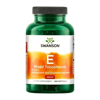 Swanson Witamina E 400IU mieszanka tokoferoli, kapsułki, 250 szt.