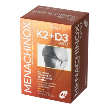 Menachinox K2 + D3 2000, kapsułki miękkie, 60 szt.