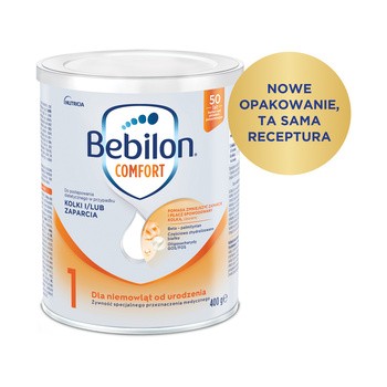 Bebilon Comfort 1, dla niemowląt w przypadku kolek i zaparć, od urodzenia, 400 g