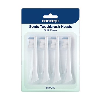 Concept Soft Clean, końcówki do szczoteczek sonicznych serii ZK500x, białe, 4 szt.