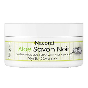 Nacomi Aloe Savon Noir, aloesowe czarne mydło z sokiem z aloesu, 125 g