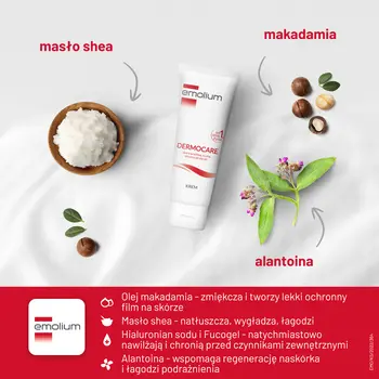 Emolium Dermocare, krem do skóry suchej i wrażliwej, skłonnej do alergii,  75 ml