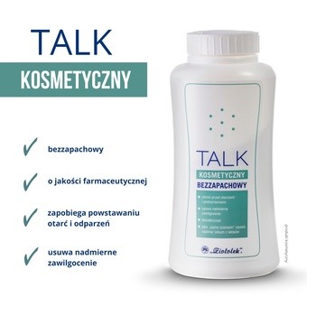Ziołolek, talk kosmetyczny, bezzapachowy, 100 g